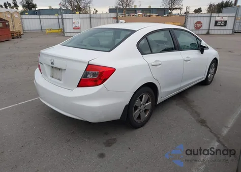 2012 Honda Civic Lx из США, поврежденный, VIN 19XFB2F56CE378368